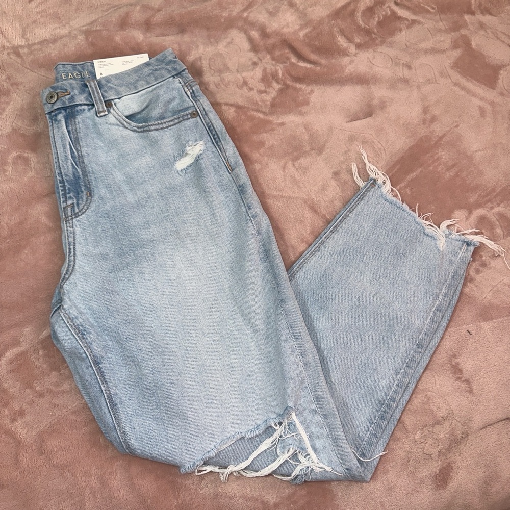 American Eagle Outfitters Light Blue Distressed Women's Jeans